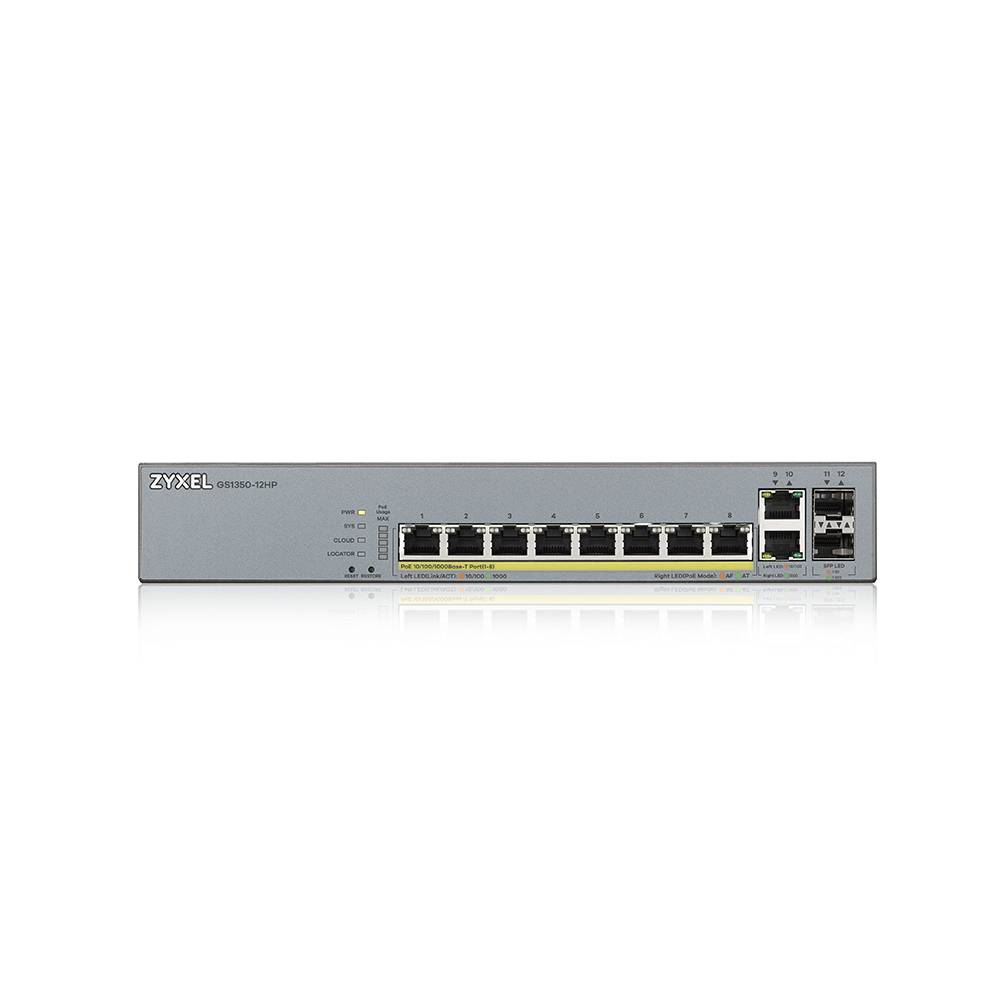 Rca Informatique - image du produit : 12 PORT MANAGED CCTV POE SWITCH LONG RANGE 130W