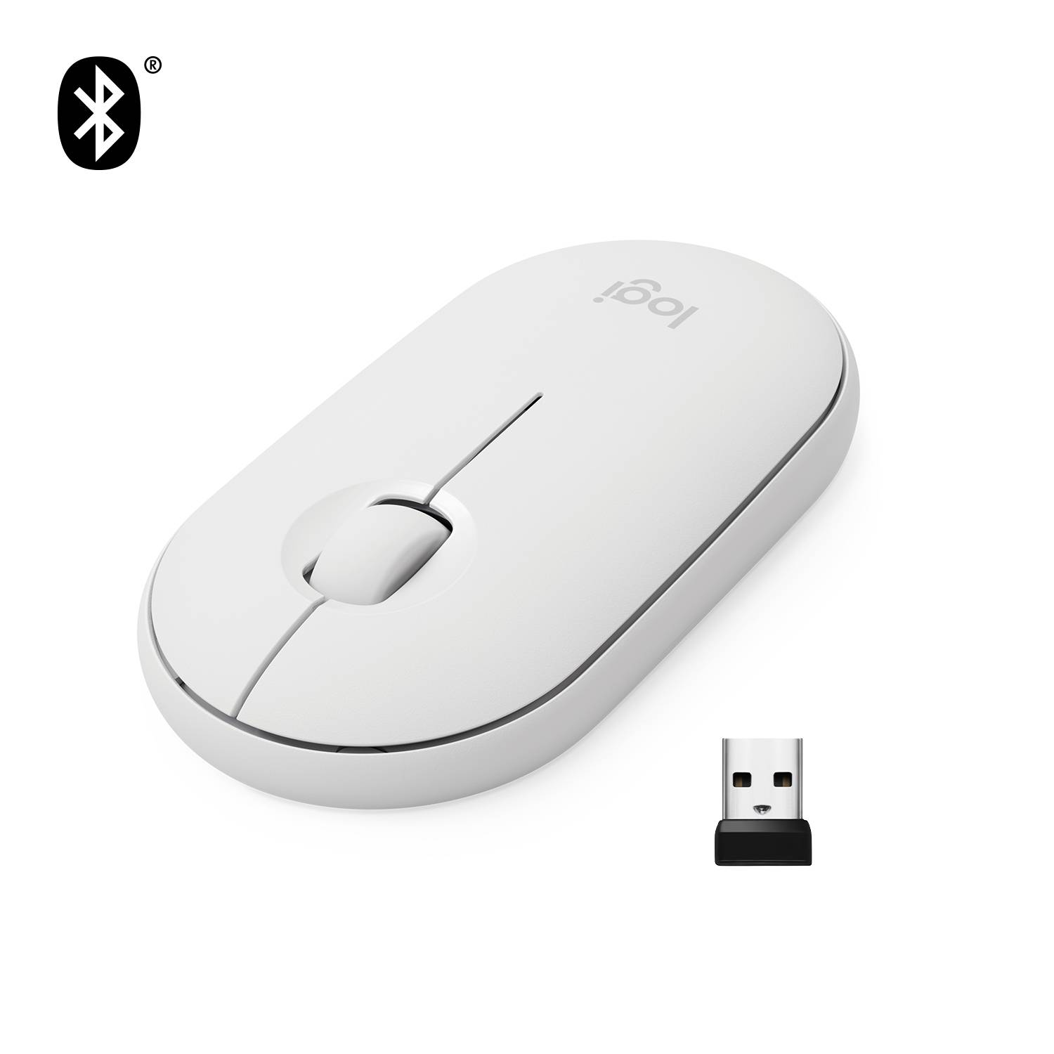 Rca Informatique - image du produit : PEBBLE M350 WIRELESS MOUSE OFF WHITE 2.4GHZ/BT EMEA