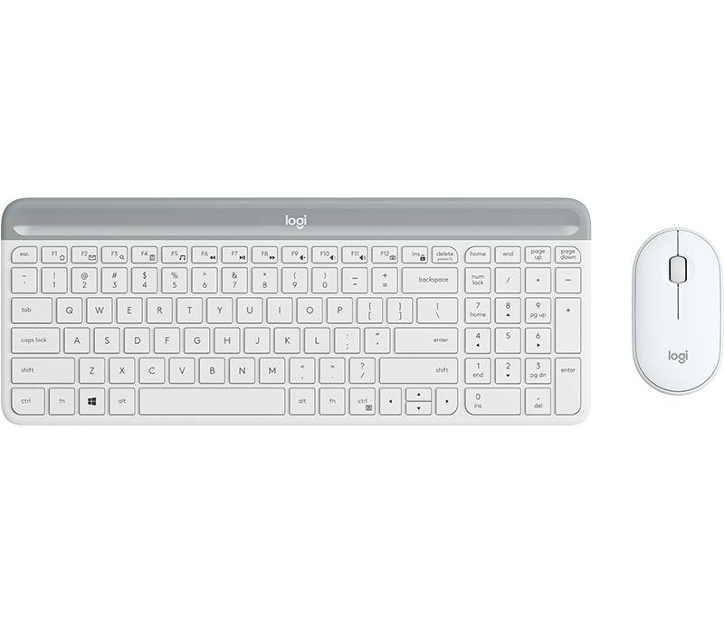 Rca Informatique - image du produit : SLIM WRLS. KEYB.MOUSECOMB MK470 OFFWHITE ESP MEDITER