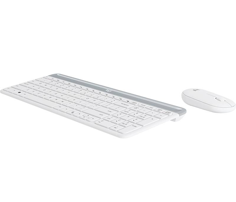 Rca Informatique - image du produit : SLIM WRLS. KEYB.MOUSECOMB MK470 OFFWHITE ESP MEDITER