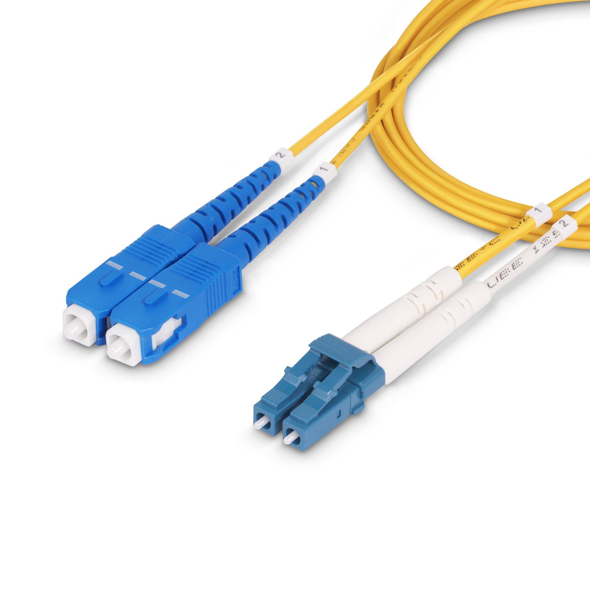 Rca Informatique - image du produit : LC/SC SINGLE MODE FIBER CABLE OS2/UPC/DUPLEX/LSZH