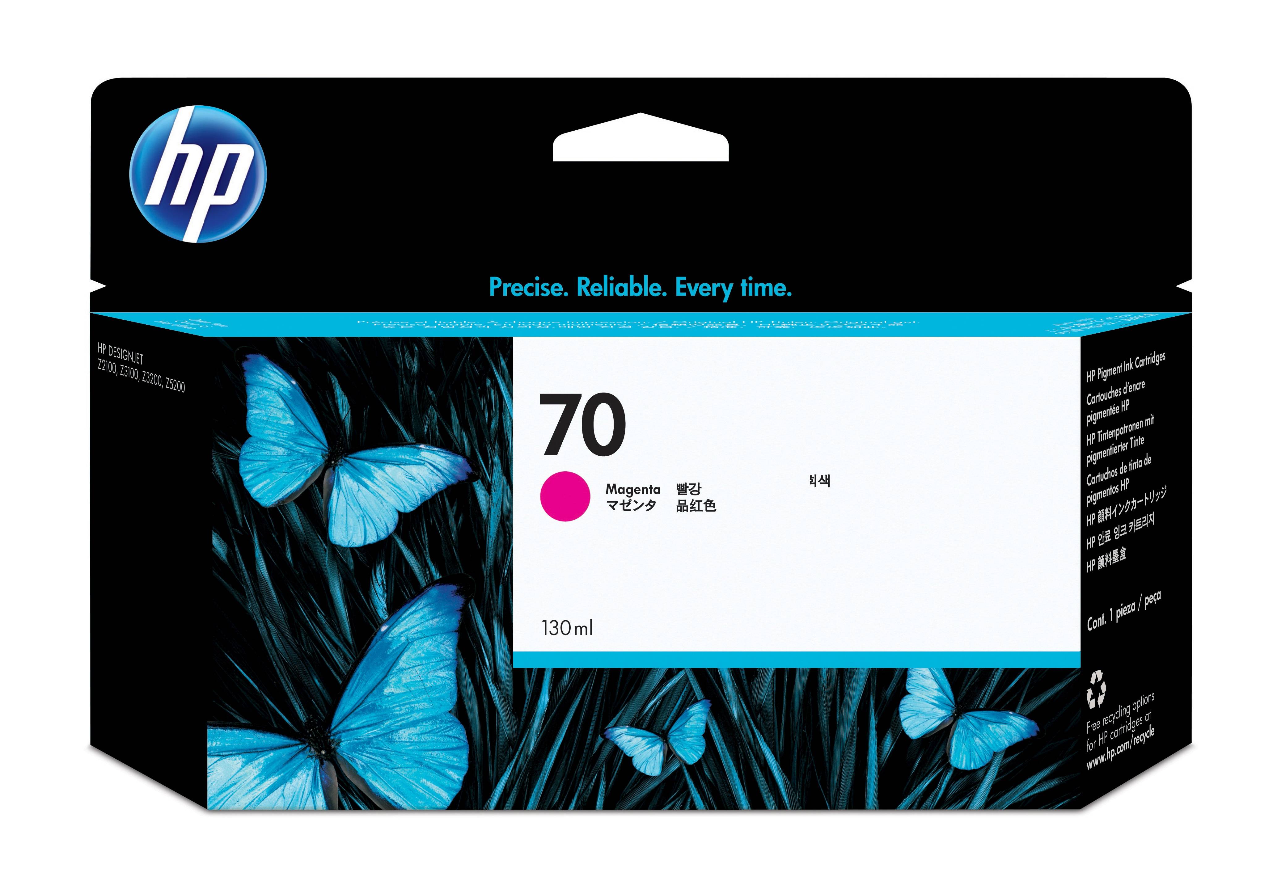 Rca Informatique - Image du produit : HP 70 130 ML MAGENTA INK FOR DESIGNJET Z2100 Z3100