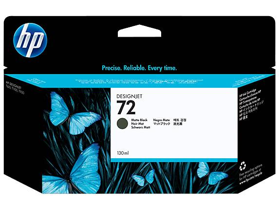 Rca Informatique - Image du produit : HP 72 MATTE BLACK INK CARTRIDGE 130 ML WITH VIVERA INK