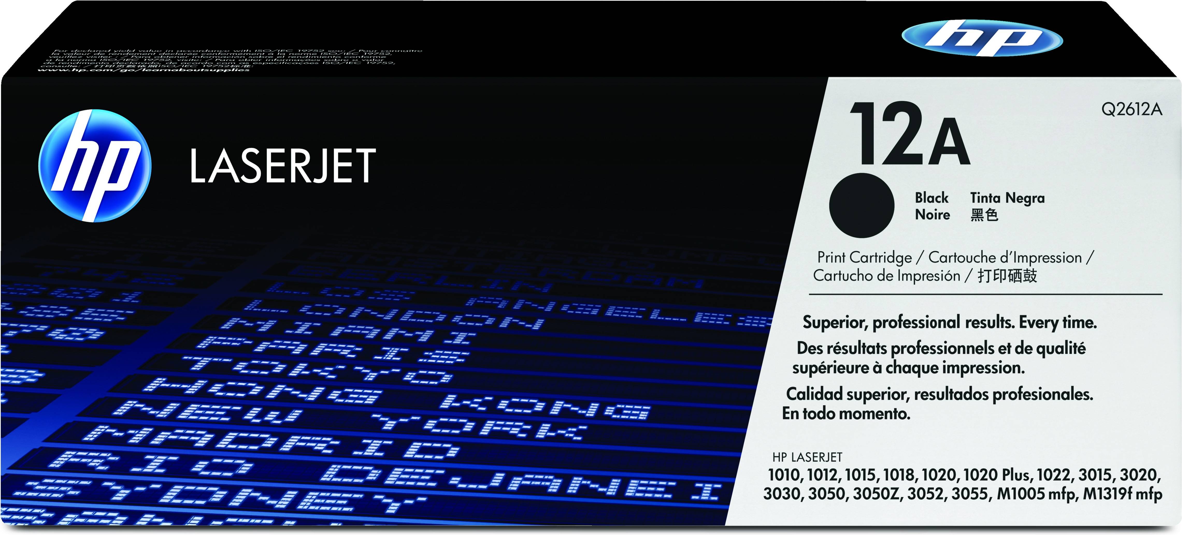 Rca Informatique - image du produit : TONER CARTRIDGE 12A BLACK F/ LASERJET 1012/1015
