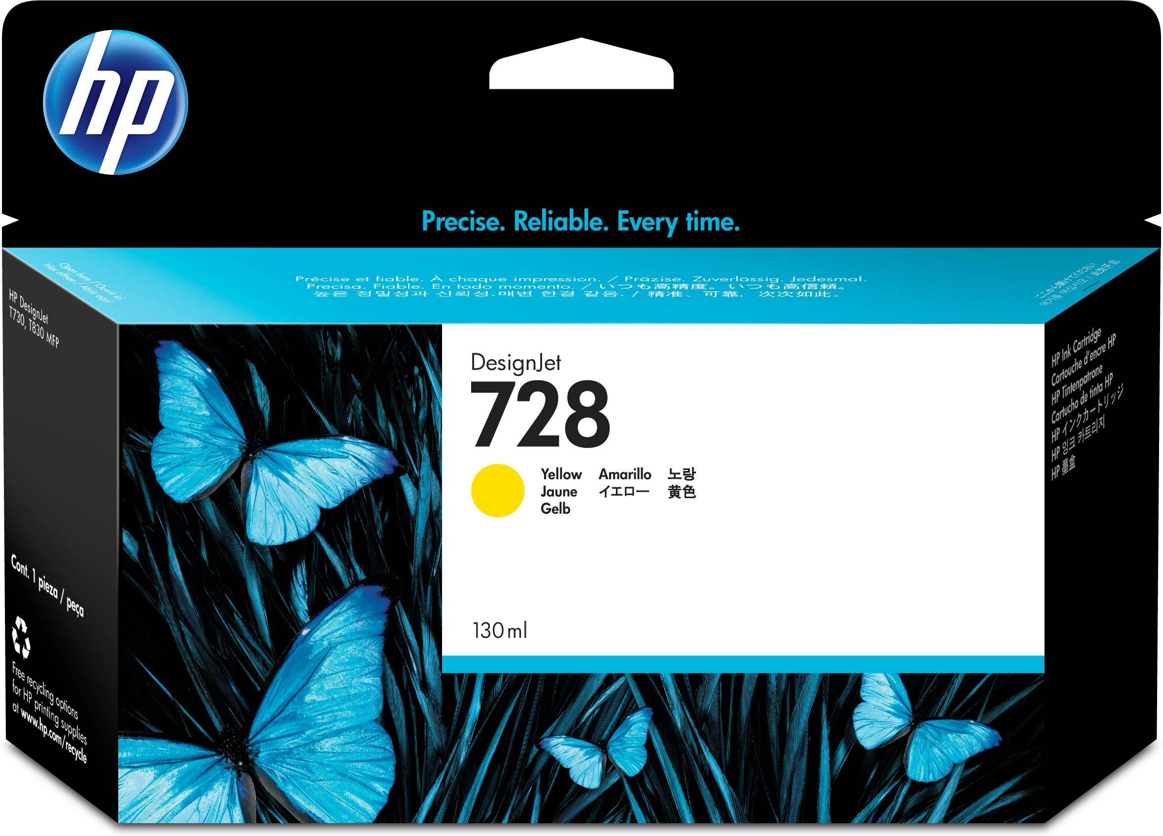 Rca Informatique - Image du produit : INK CARTRIDGE NO 728 YELLOW 130ML