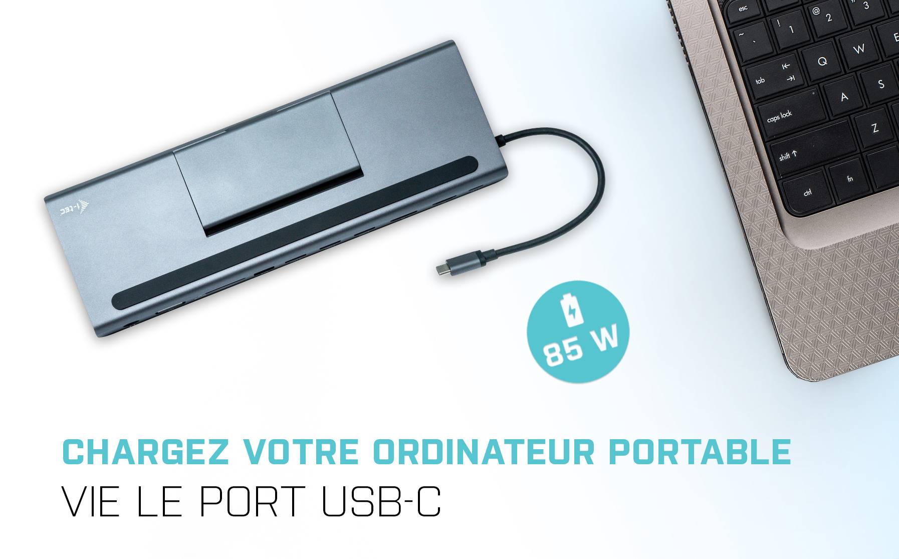 Rca Informatique - image du produit : I-TEC USB-C FLAT DOCK + PS 112W