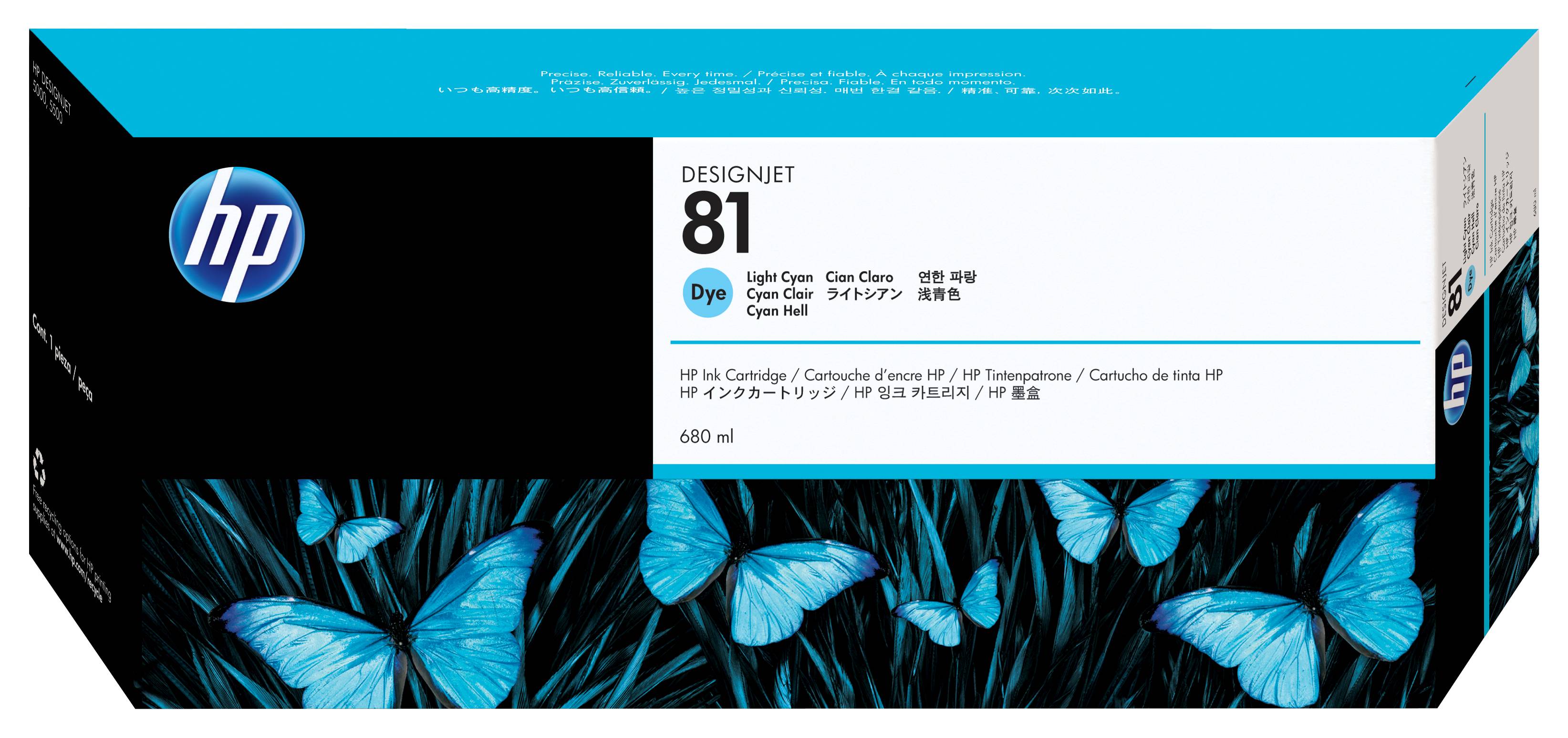 Rca Informatique - Image du produit : INK CARTRIDGE NO 81 CYAN LIGHT 680ML