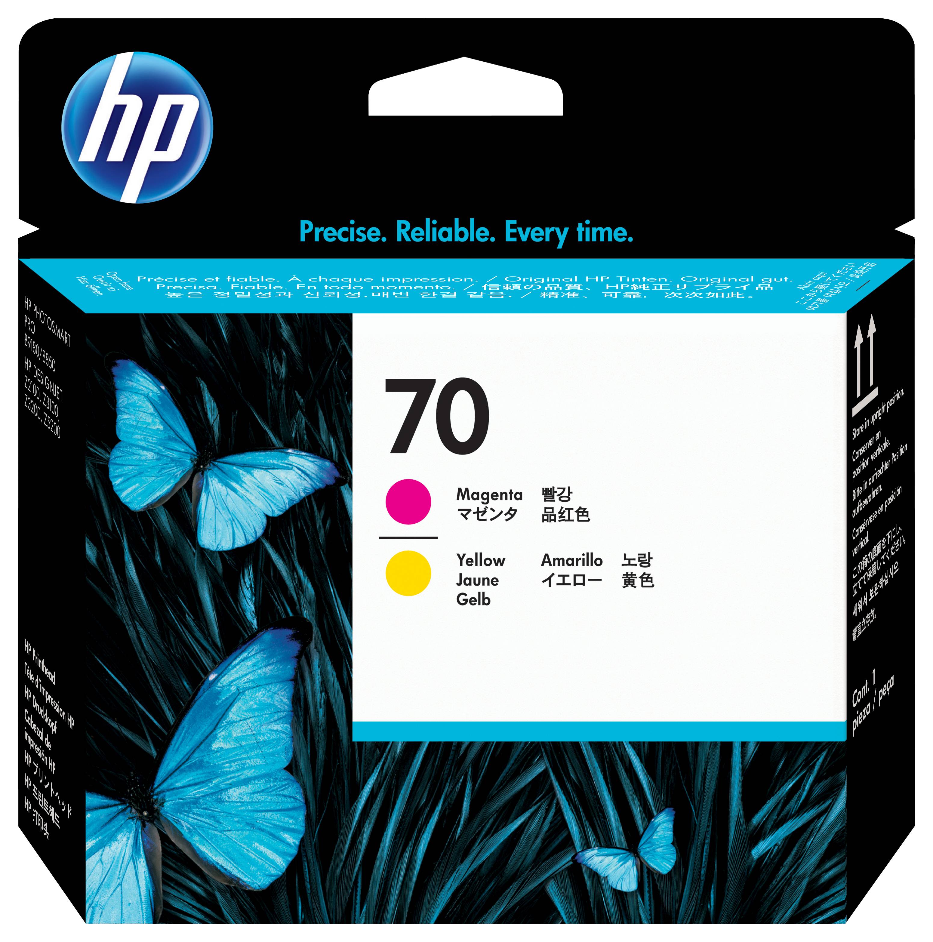 Rca Informatique - Image du produit : HP 70 MAGENTA AND YELLOW PRINTH F/ DESIGNJET Z2100 PS PRO B9180