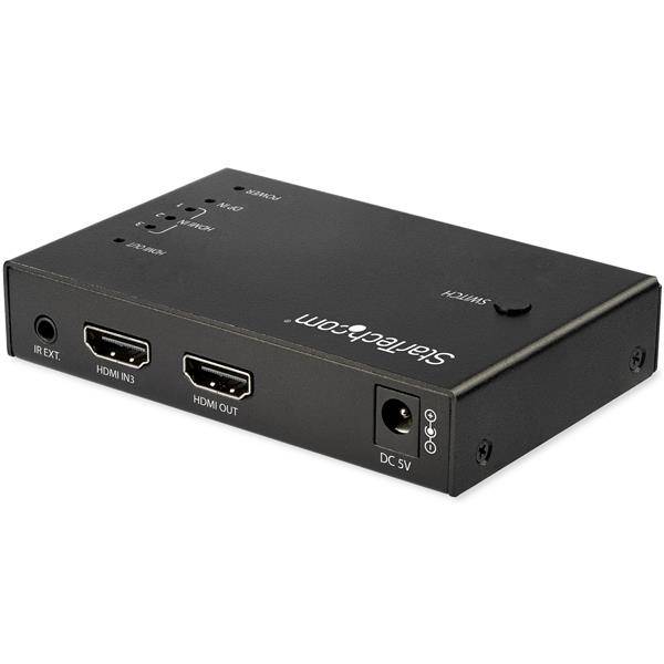 Rca Informatique - image du produit : 4 PORT HDMI VIDEO SWITCH 3XHDMI 1X DISPLAYPORT 4K 60HZ