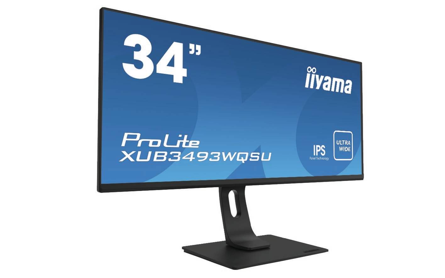 Rca Informatique - Image du produit : XUB3493WQSU-B1 1000:1 HDMI DP 34IN LED 3440 X 1440 21:9 4MS