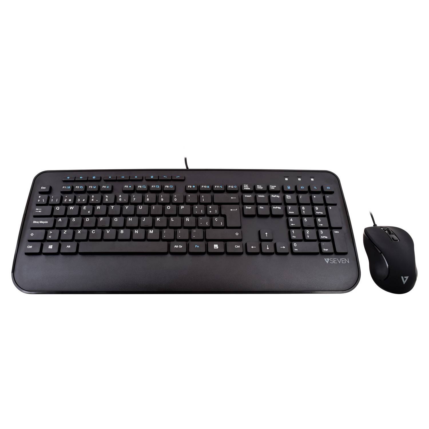 Rca Informatique - image du produit : PRO USB KEYBOARD MOUSE COMBO ES FULLSIZE/PALMREST SPANISH QWERTY