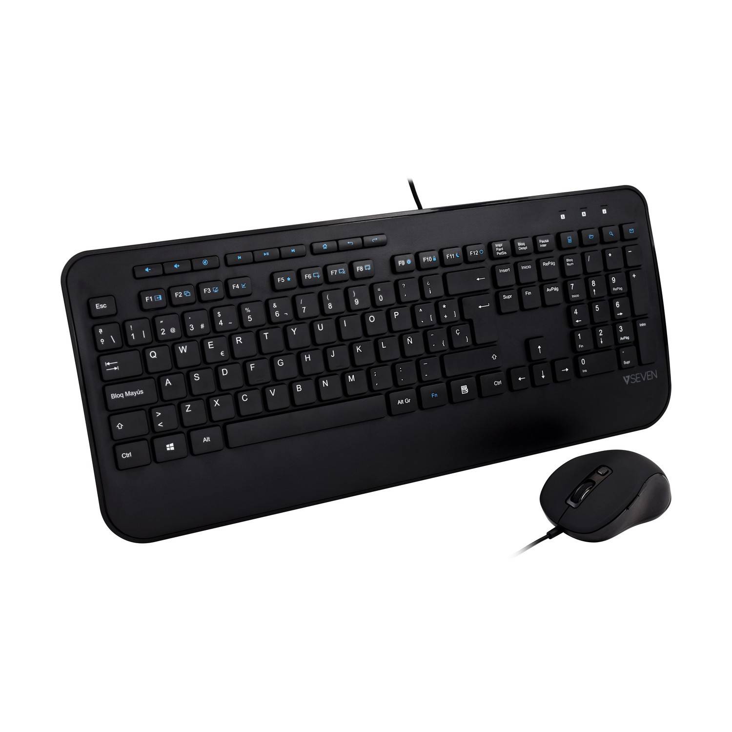 Rca Informatique - Image du produit : PRO USB KEYBOARD MOUSE COMBO ES FULLSIZE/PALMREST SPANISH QWERTY