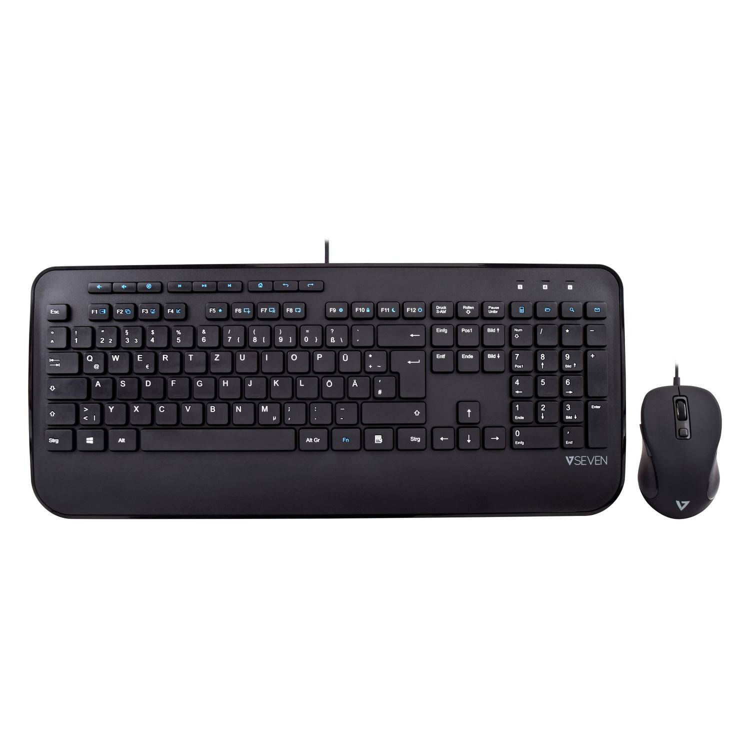 Rca Informatique - image du produit : PRO USB KEYBOARD MOUSE COMBO DE FULLSIZE/PALMREST GERMAN QWERTZ