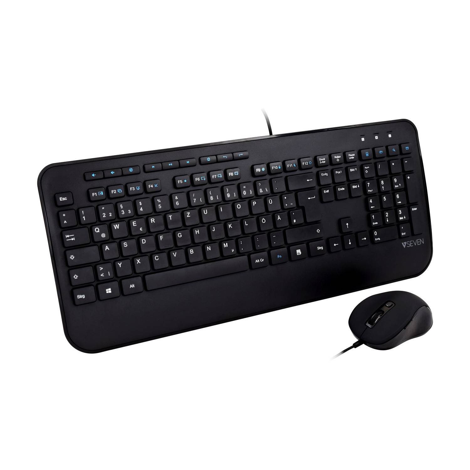 Rca Informatique - Image du produit : PRO USB KEYBOARD MOUSE COMBO DE FULLSIZE/PALMREST GERMAN QWERTZ