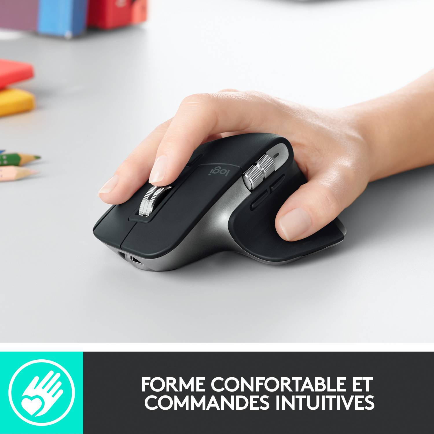 Rca Informatique - image du produit : MX MASTER 3 ADVA.WRLS MOUSE SP 2.4GHZ/BT N/A EMEA MR0077 FORMAC