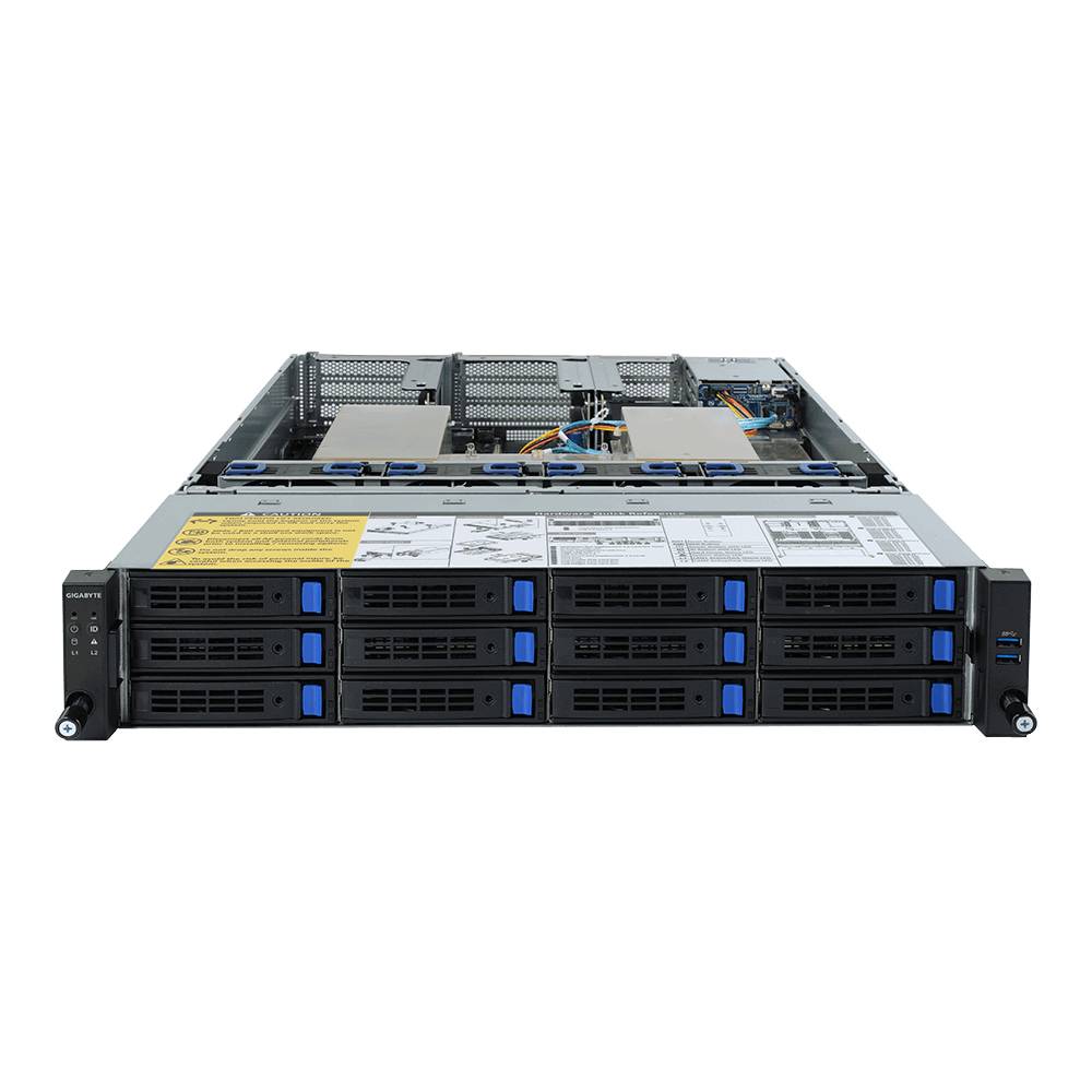 Rca Informatique - image du produit : AMD BAREBONE R282-Z90 2U 2XCPU 32XDIMM 14XHDD 3XPCIE 2X1200W