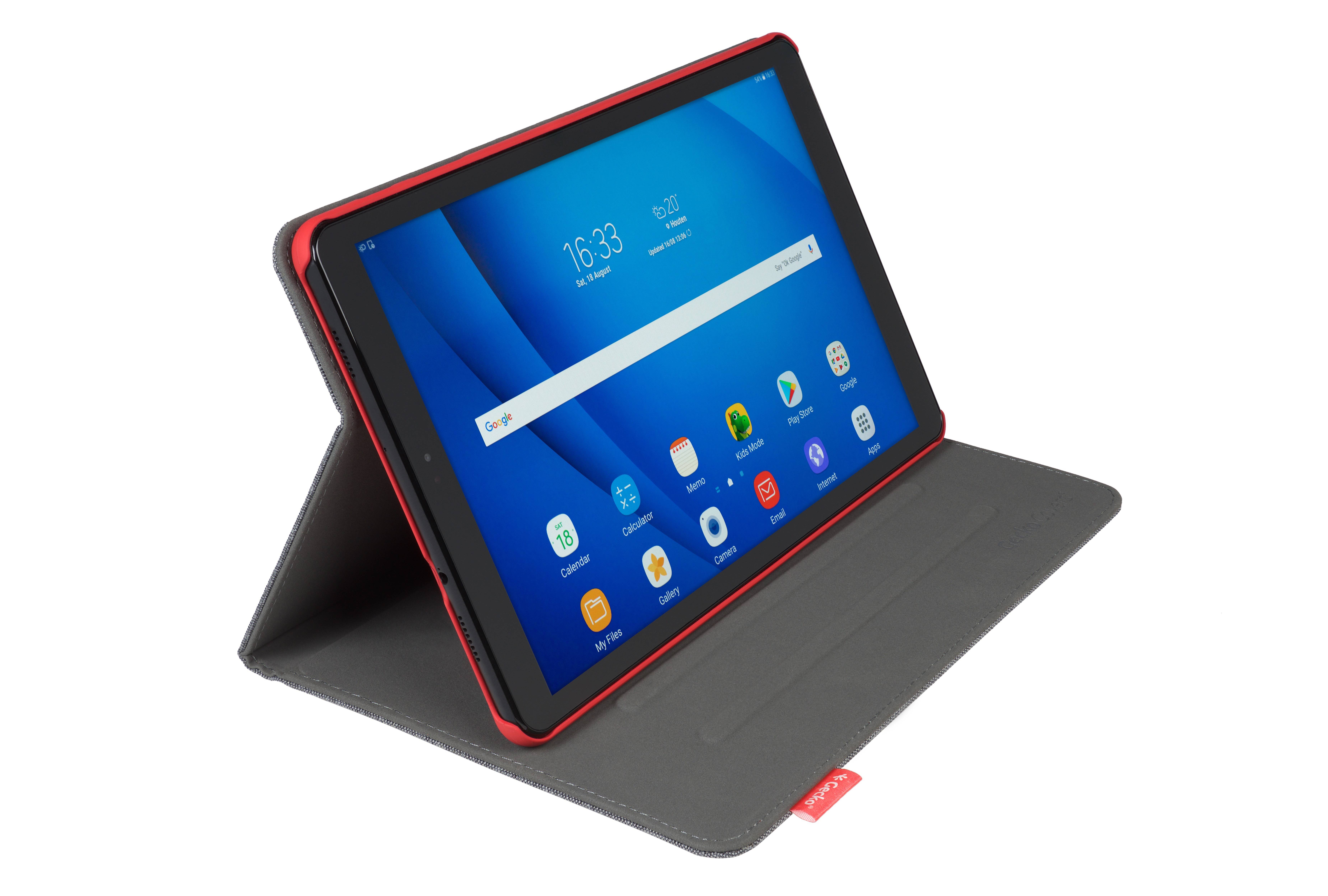 Rca Informatique - image du produit : SAMSUNG GALAXY TAB A 10.5 (2018) EASY-CLICK COVER GREY RED