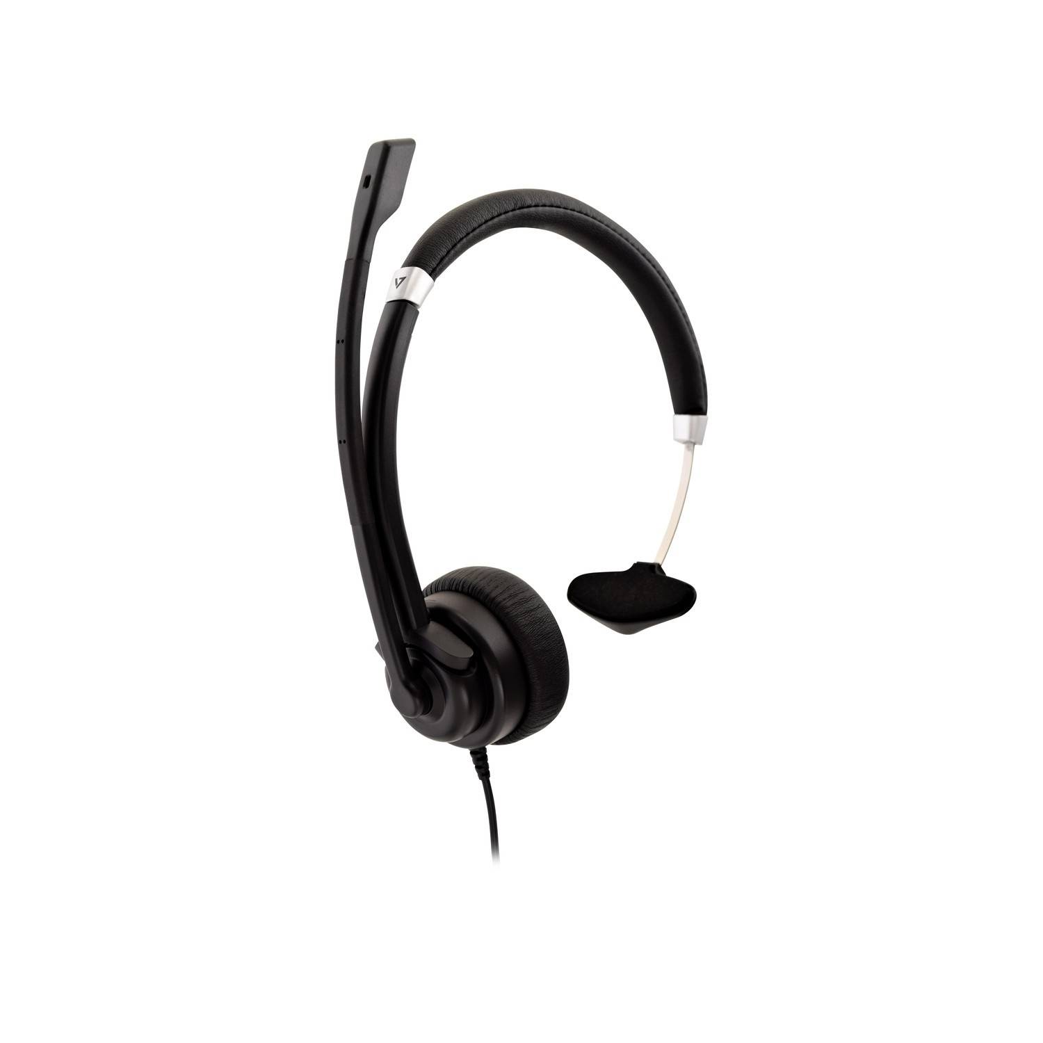 Rca Informatique - image du produit : MICRO CASQUE MONO DELUXE JACK 3.5MM VOL CTRL NOIR 1.8M