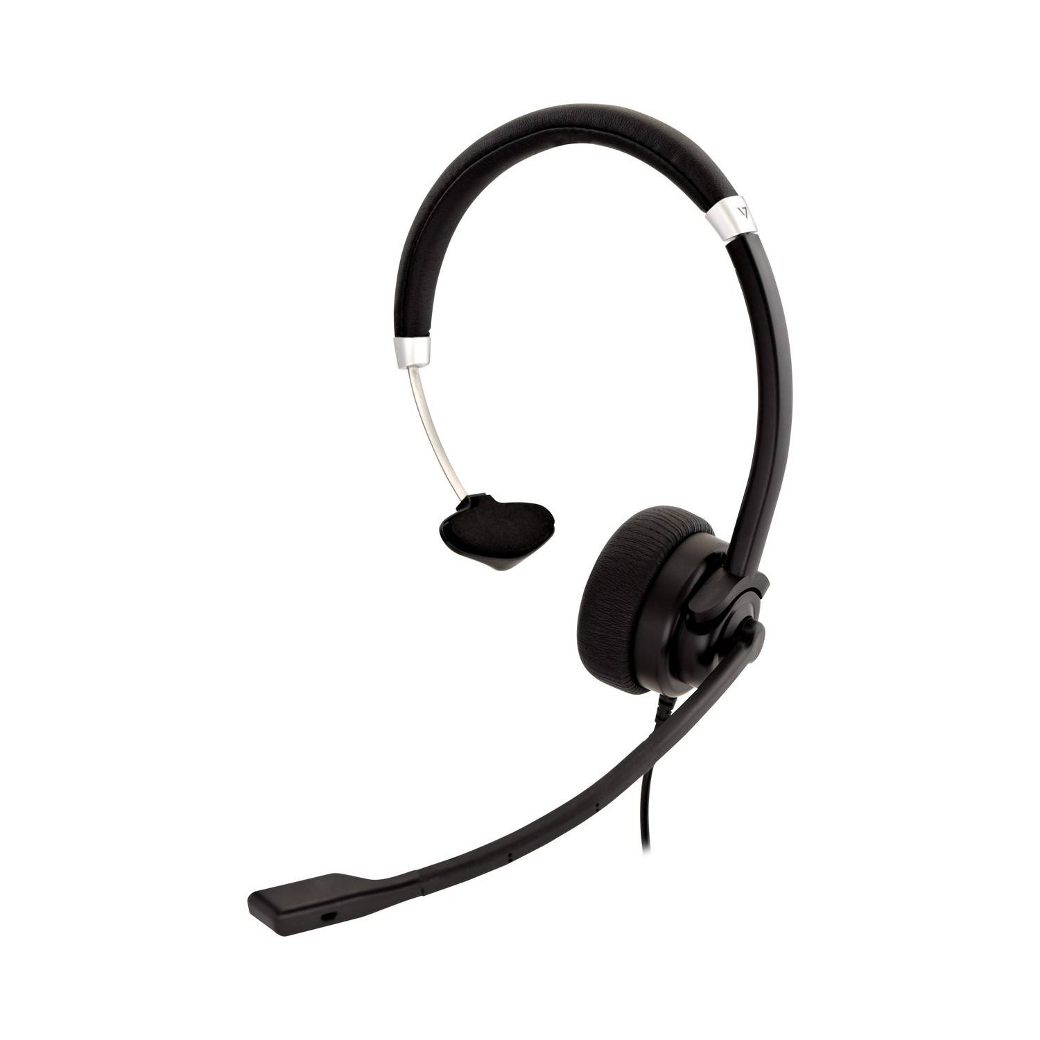 Rca Informatique - Image du produit : MICRO CASQUE MONO DELUXE JACK 3.5MM VOL CTRL NOIR 1.8M