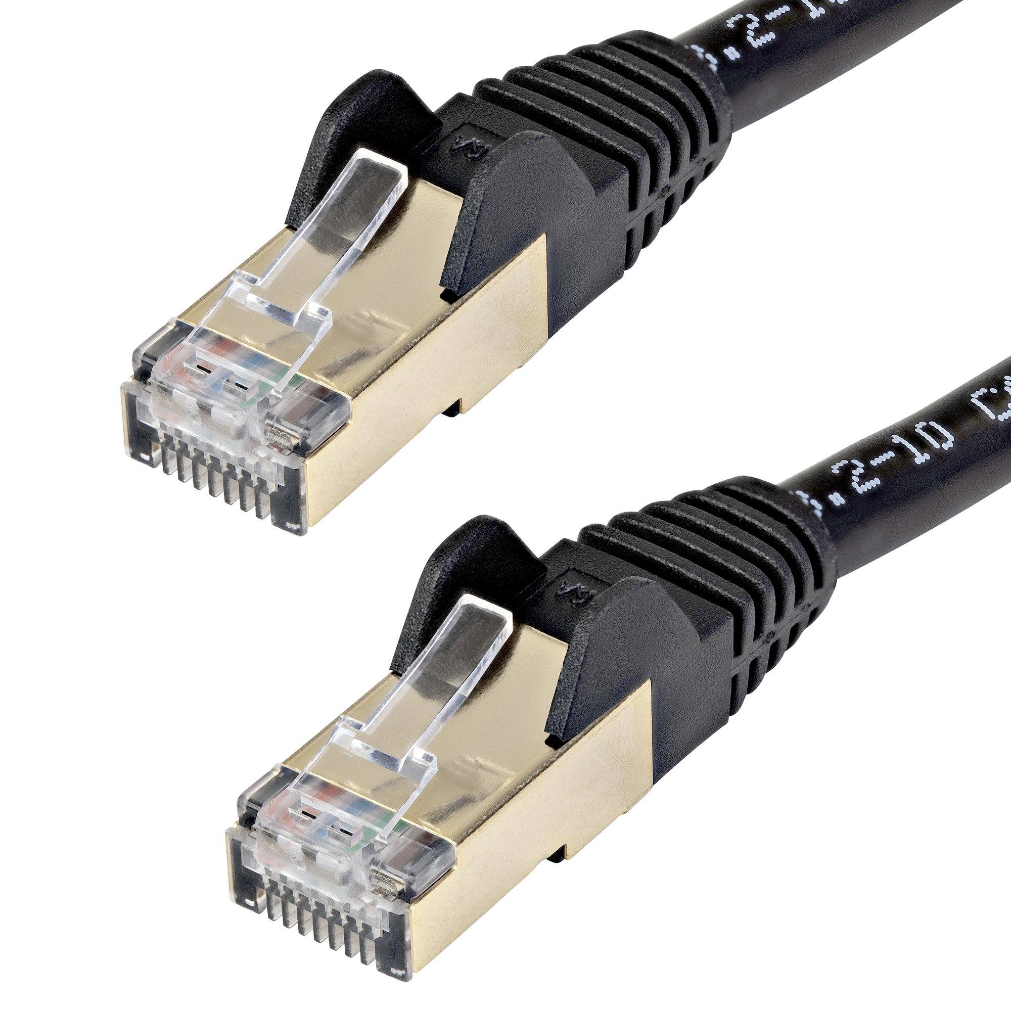 Rca Informatique - Image du produit : 7M CAT6A ETHERNET CABLE BLACK - SHIELDED COPPER WIRE