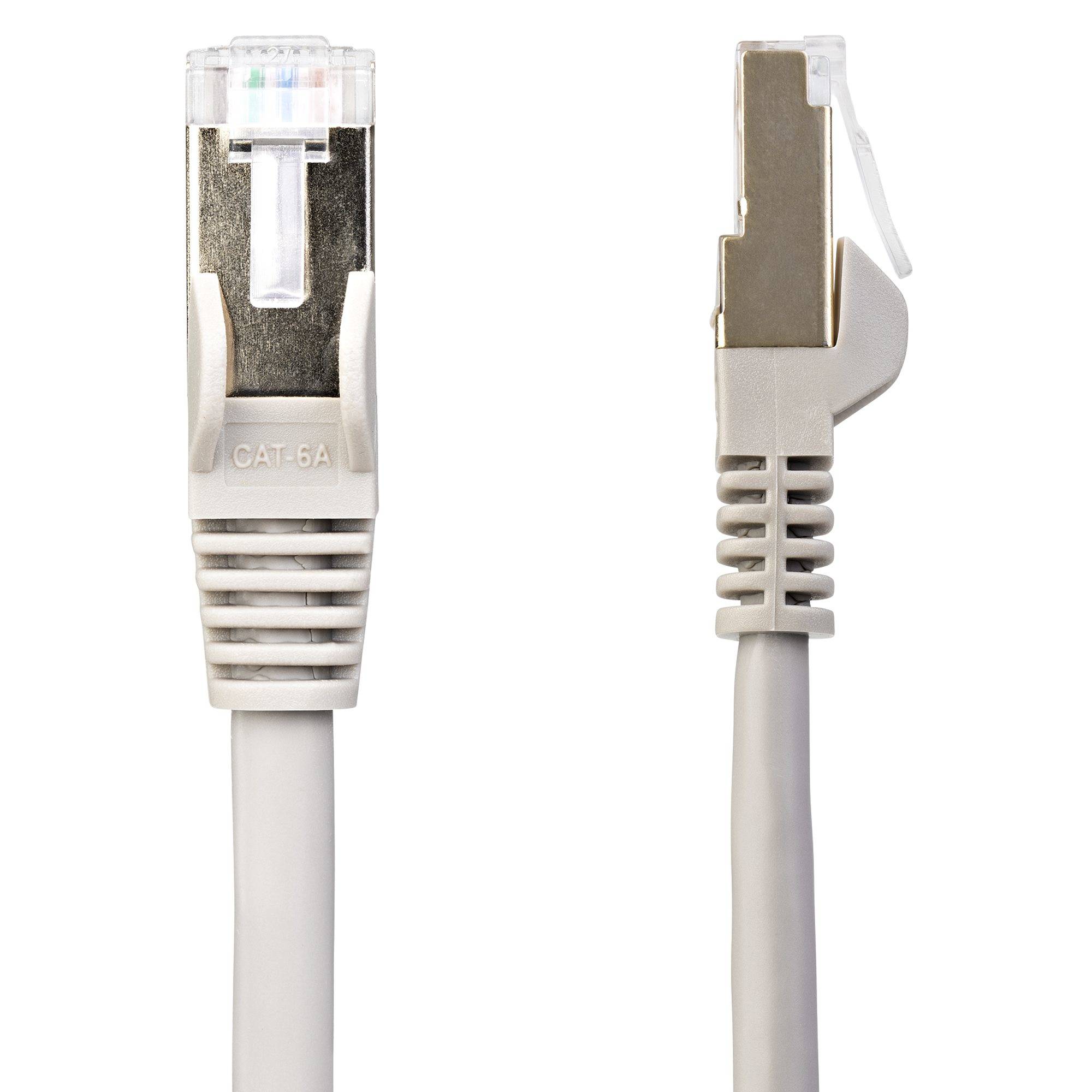 Rca Informatique - image du produit : 10M CAT6A ETHERNET CABLE GREY - SHIELDED COPPER WIRE