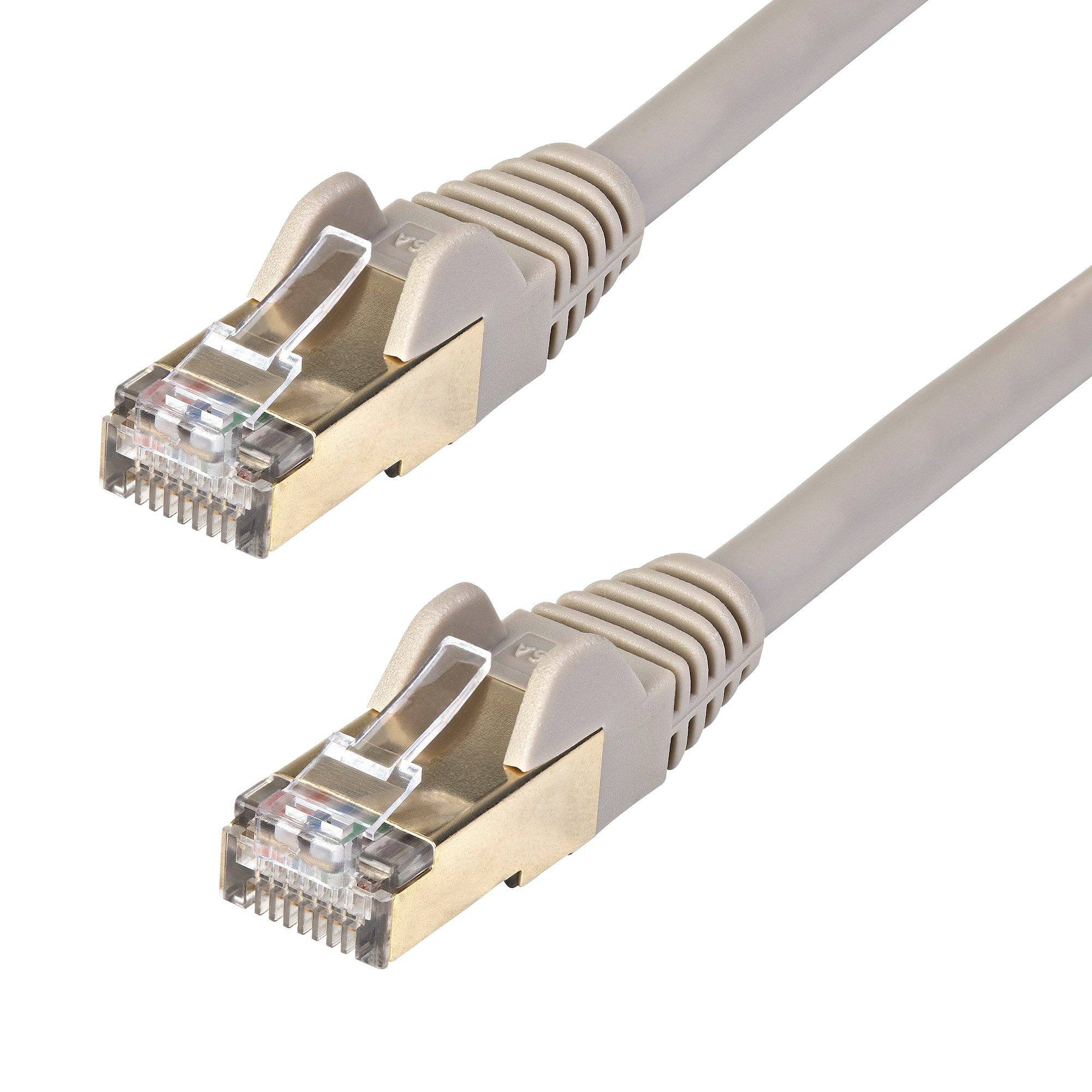 Rca Informatique - image du produit : 10M CAT6A ETHERNET CABLE GREY - SHIELDED COPPER WIRE