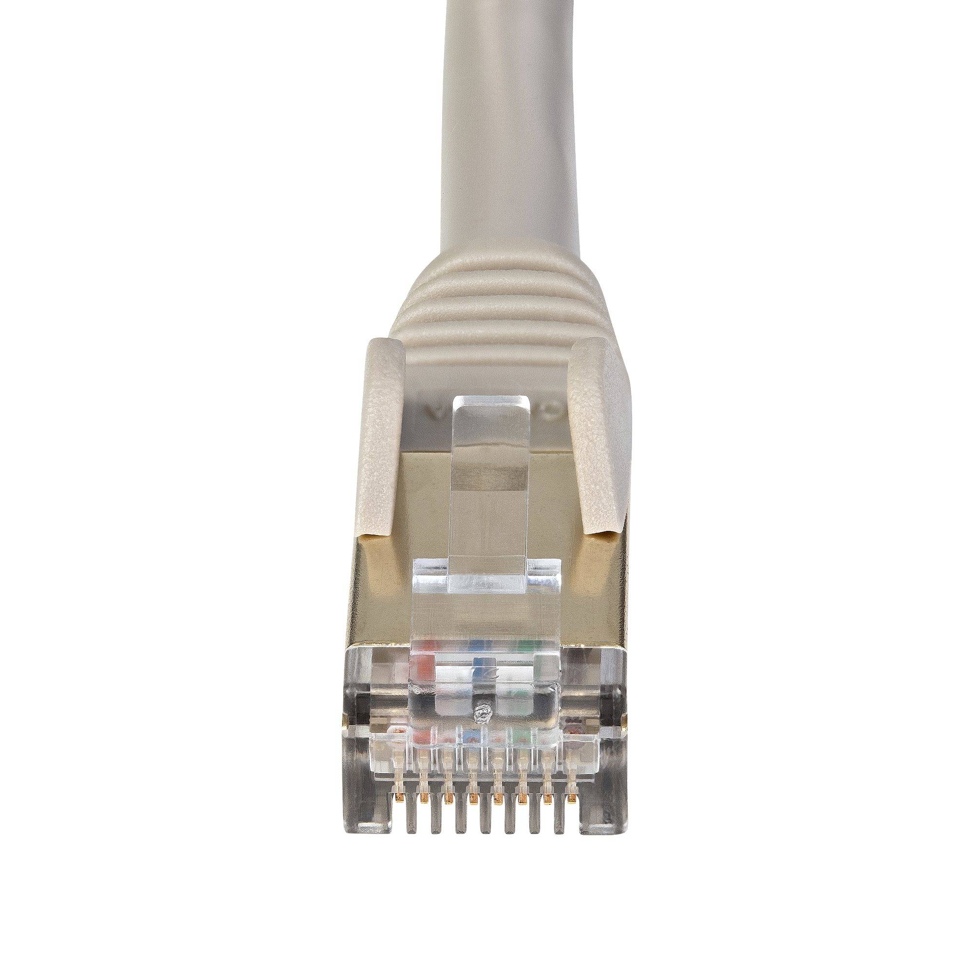 Rca Informatique - image du produit : 10M CAT6A ETHERNET CABLE GREY - SHIELDED COPPER WIRE