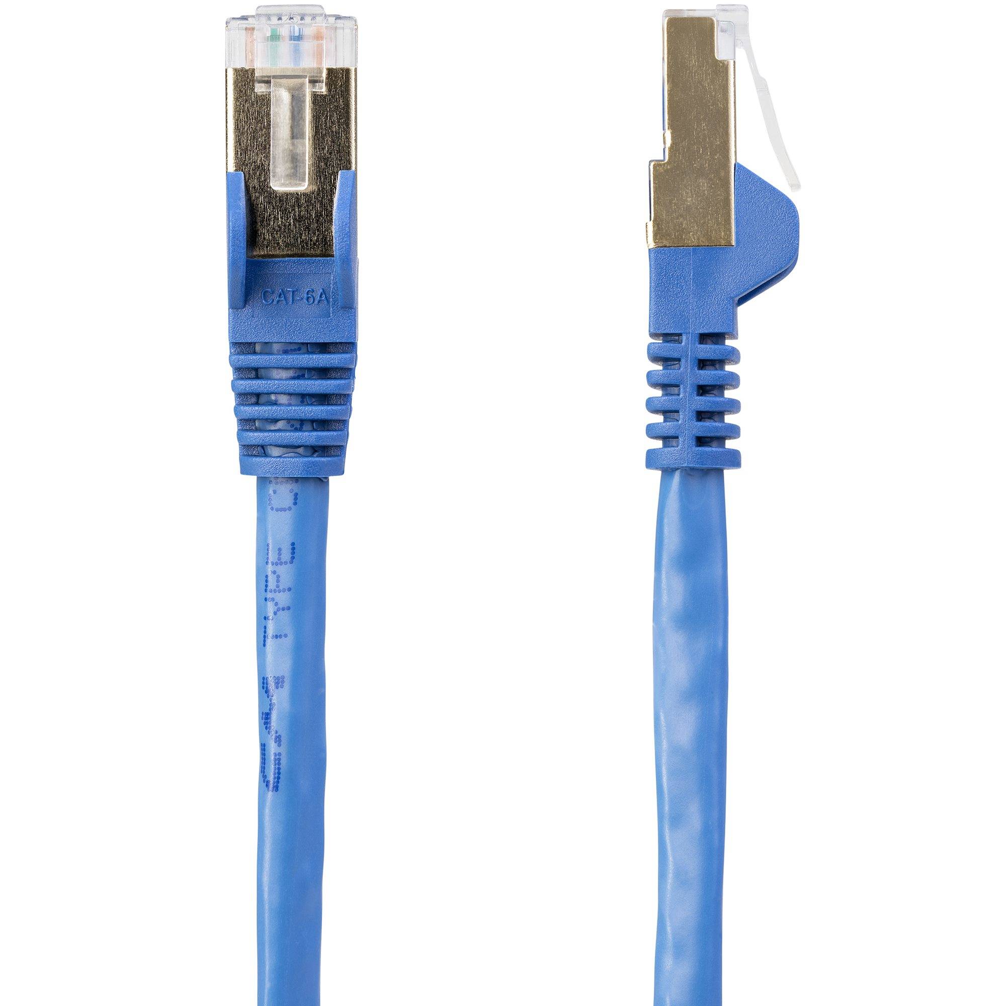 Rca Informatique - image du produit : 5M CAT6A ETHERNET CABLE BLUE - SHIELDED COPPER WIRE