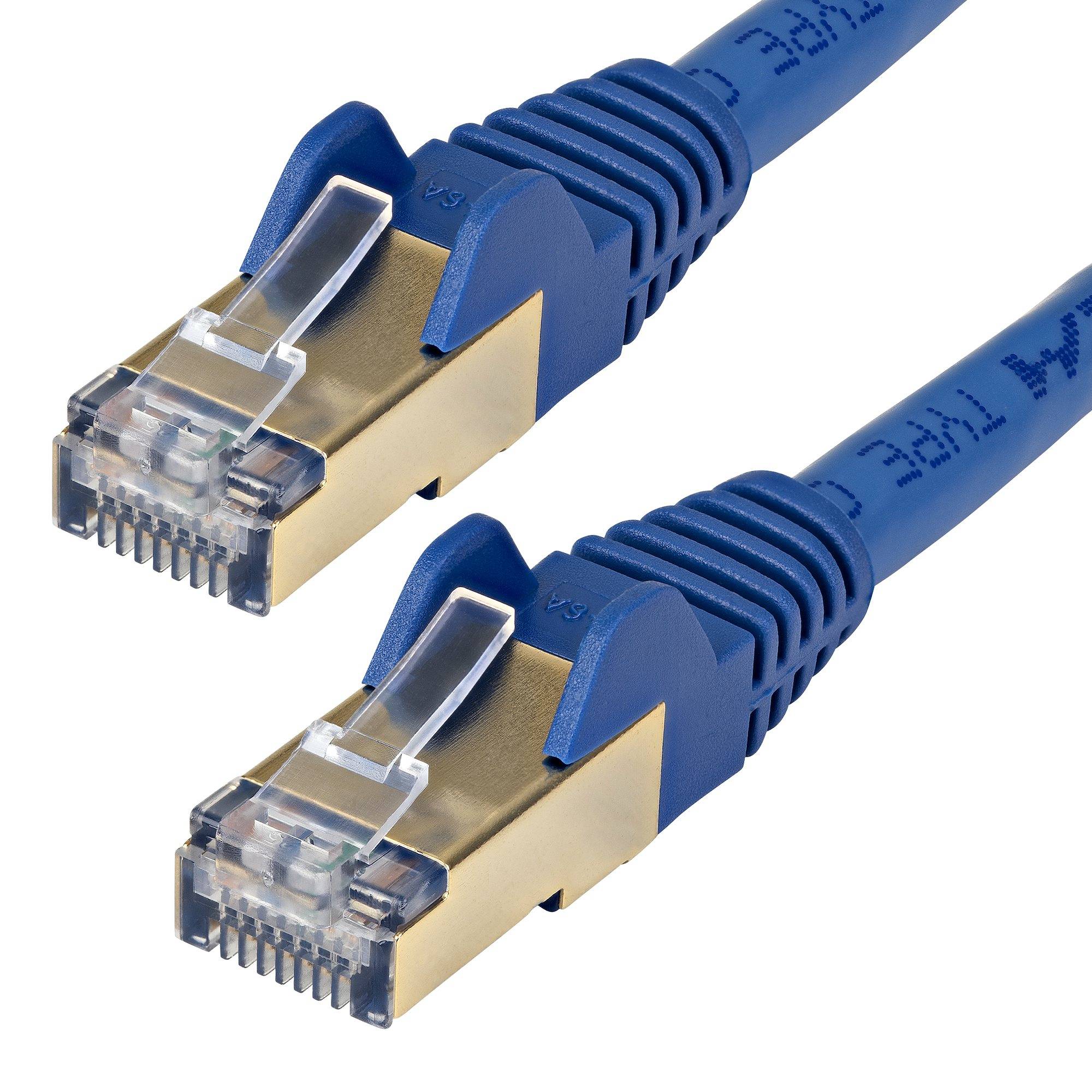 Rca Informatique - Image du produit : 5M CAT6A ETHERNET CABLE BLUE - SHIELDED COPPER WIRE