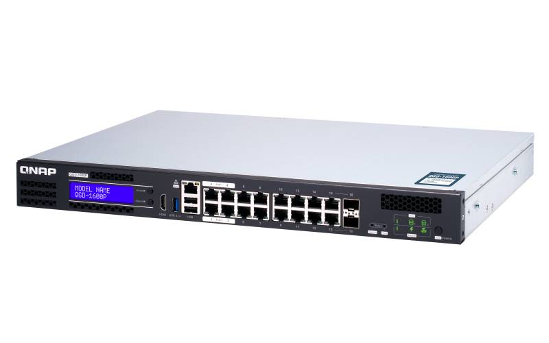 Rca Informatique - image du produit : QGD-1600P-8G SWITCH 16 1GBE POE PORTS 2 RJ45+SFP+ COMBO PORT