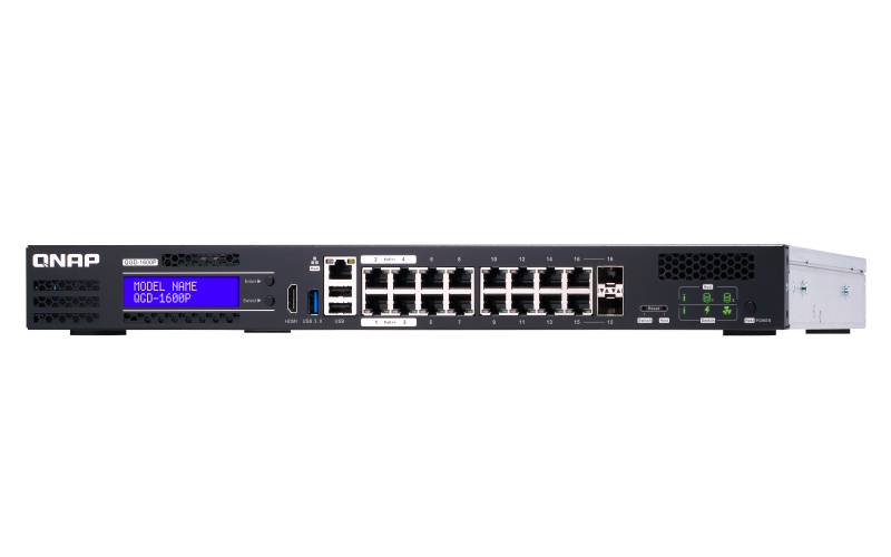 Rca Informatique - image du produit : QGD-1600P-4G SWITCH 16 1GBE POE PORTS 2 RJ45+SFP+ COMBO PORT