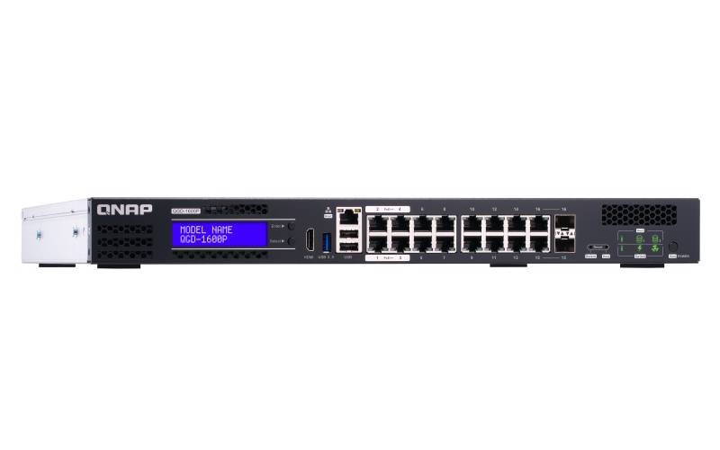 Rca Informatique - image du produit : QGD-1600P-8G SWITCH 16 1GBE POE PORTS 2 RJ45+SFP+ COMBO PORT