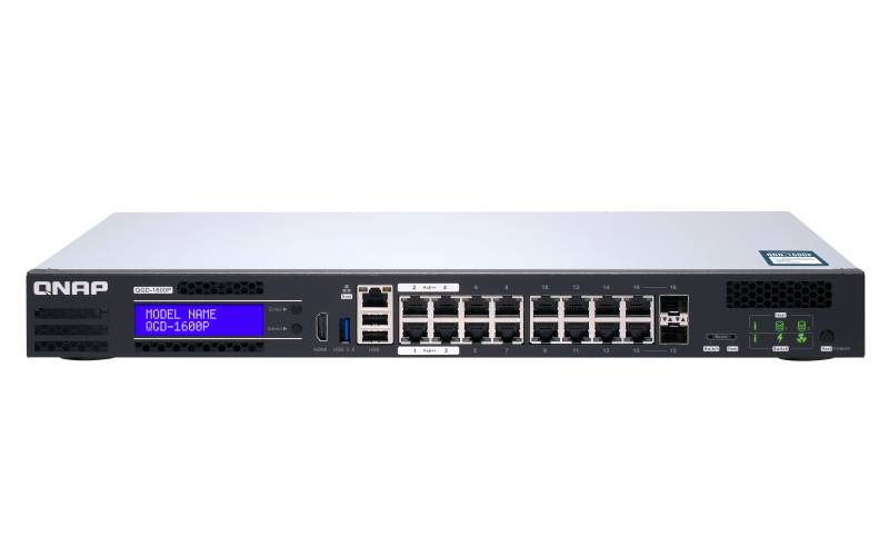 Rca Informatique - Image du produit : QGD-1600P-8G SWITCH 16 1GBE POE PORTS 2 RJ45+SFP+ COMBO PORT