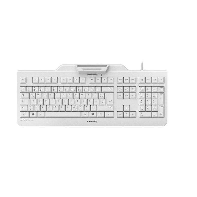 Rca Informatique - Image du produit : CHERRY SECURE BOARD 1.0 GREY CONTACTLESS SMARTCARD KEYBOARD