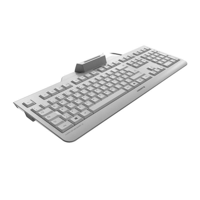 Rca Informatique - image du produit : CHERRY SECURE BOARD 1.0 GREY CONTACTLESS SMARTCARD KEYBOARD