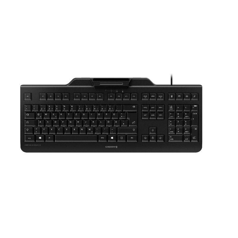 Rca Informatique - Image du produit : CHERRY SECURE BOARD 1.0 BLACK CONTACTLESS SMARTCARD KEYBOARD