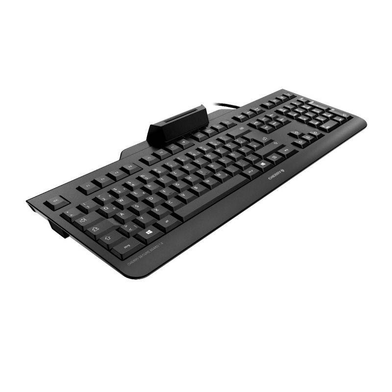 Rca Informatique - image du produit : CHERRY SECURE BOARD 1.0 BLACK CONTACTLESS SMARTCARD KEYBOARD