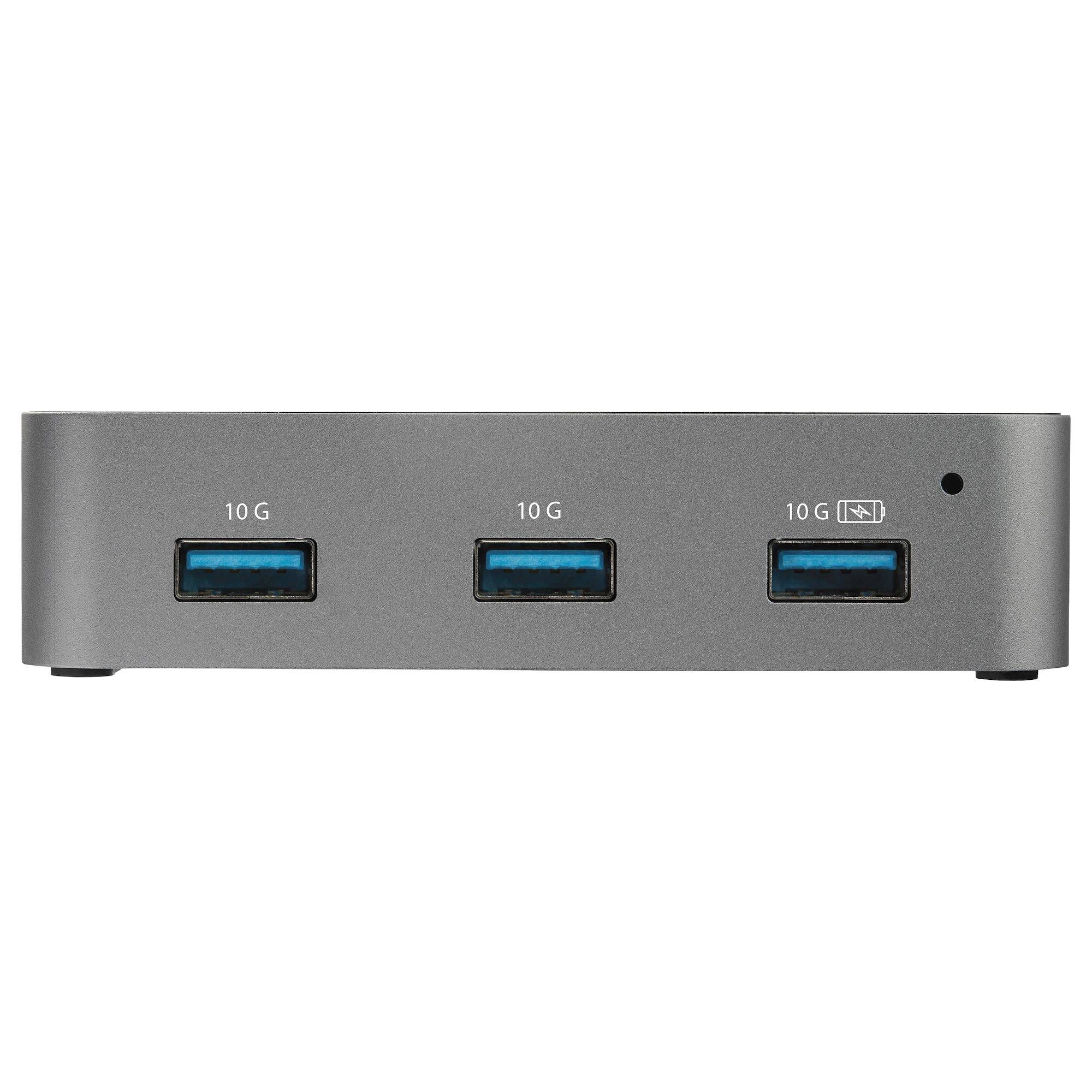 Rca Informatique - image du produit : 4-PORT USB C HUB - 4X USB A POWERED MOUNTABLE ADAPTER INCL.