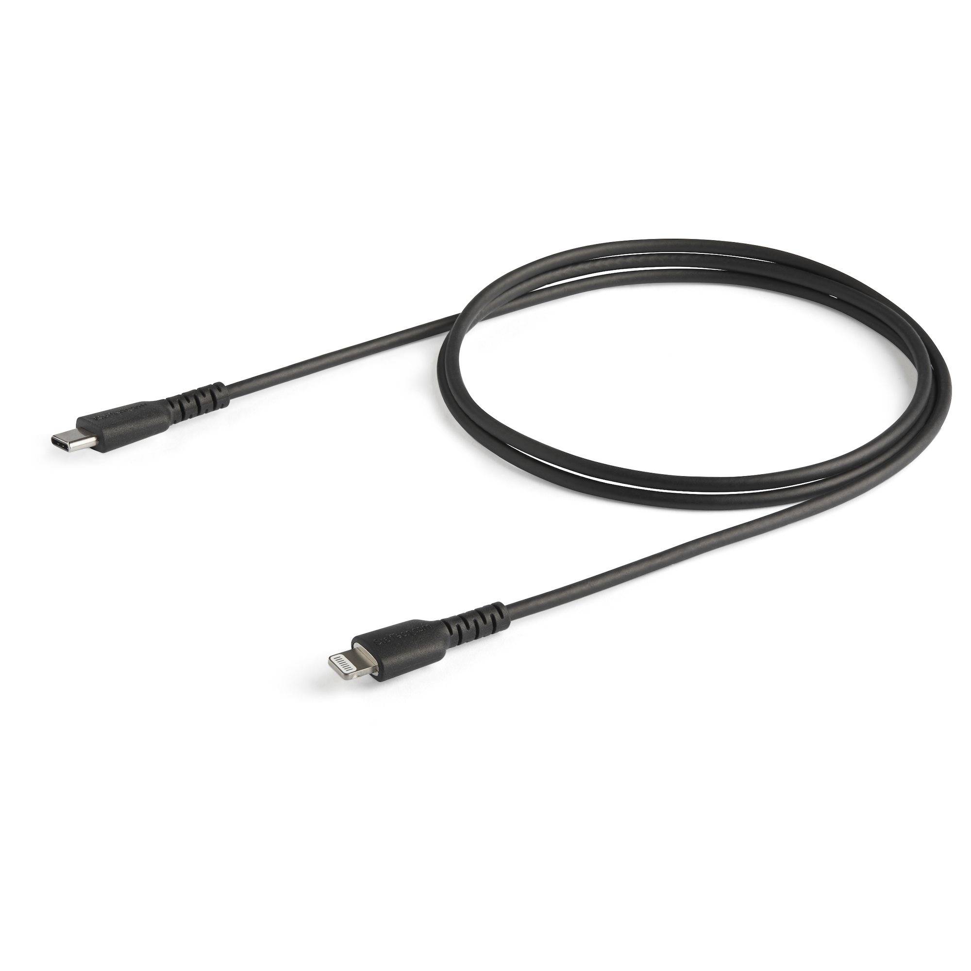 Rca Informatique - image du produit : 1M USB C TO LIGHTNING CABLE BLACK - ARAMID FIBER