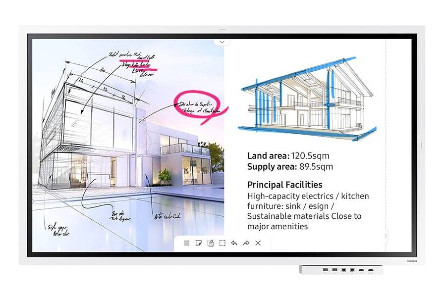 Rca Informatique - image du produit : TOUCH DIGITAL FLIPCHART 55IN UHD FLIP S/W