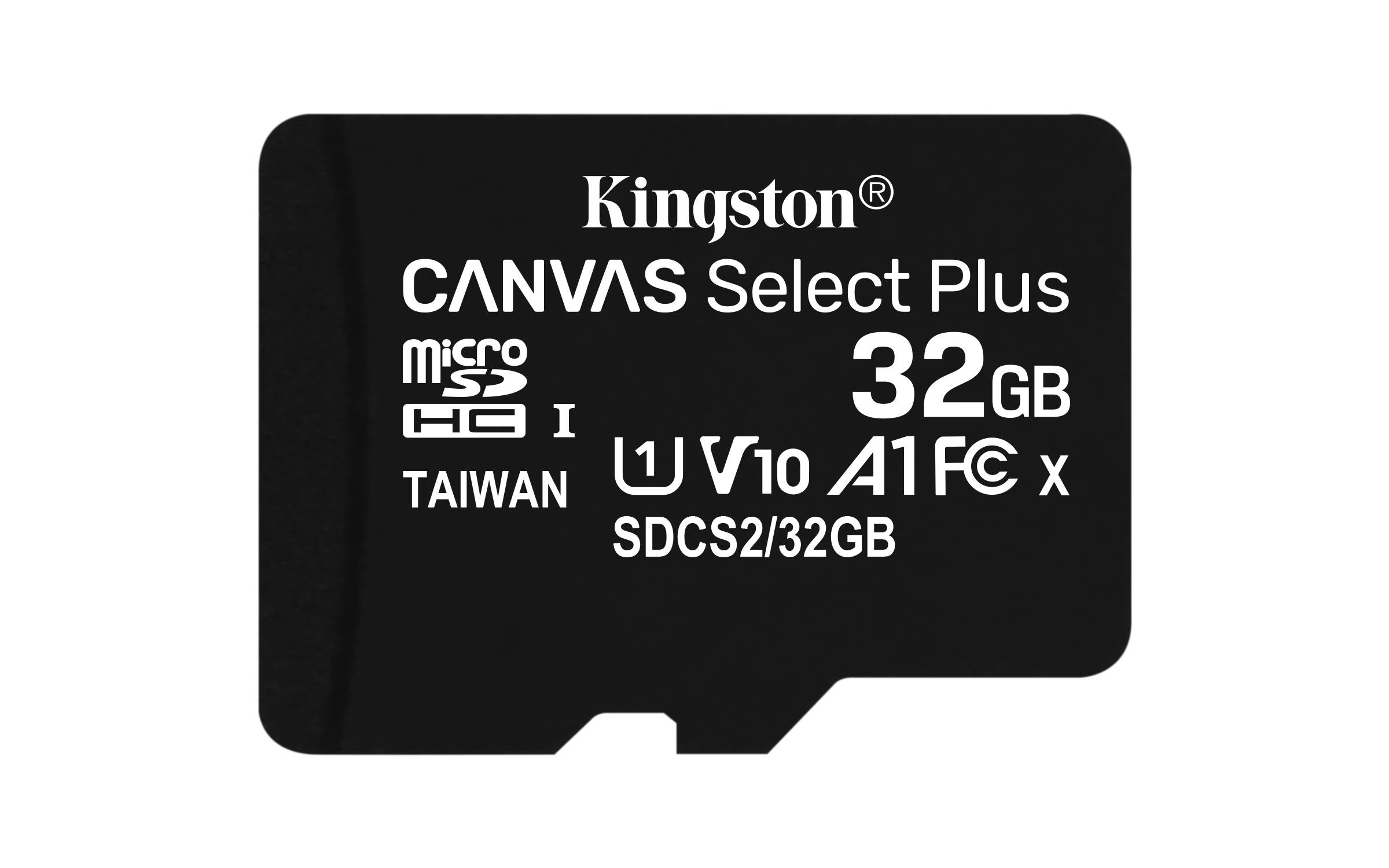 Rca Informatique - Image du produit : 32GB MICROSDHC CANVAS SELECT 100R A1 C10 CARD + SD ADAPTER