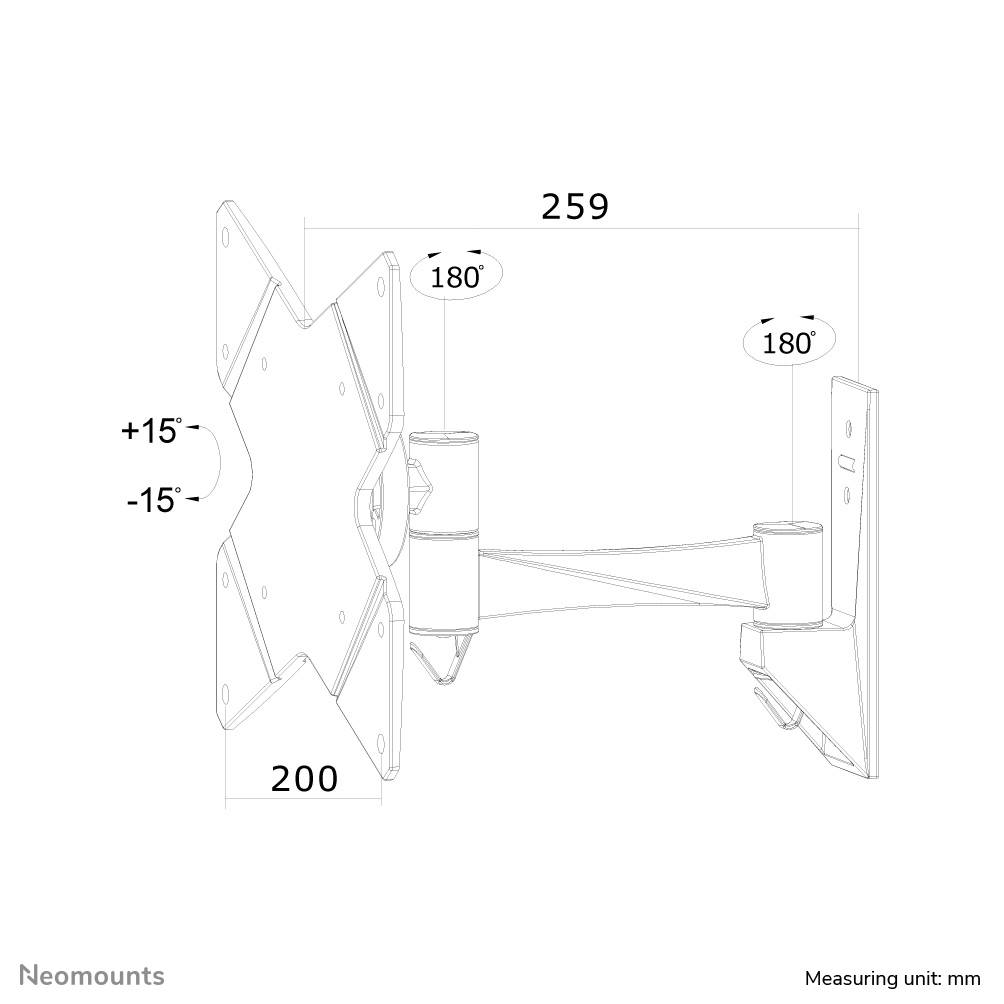 Rca Informatique - image du produit : SUPPORT MURAL LCD/LED/TFT JUSQU 40IN 2PTS DE FLEXION