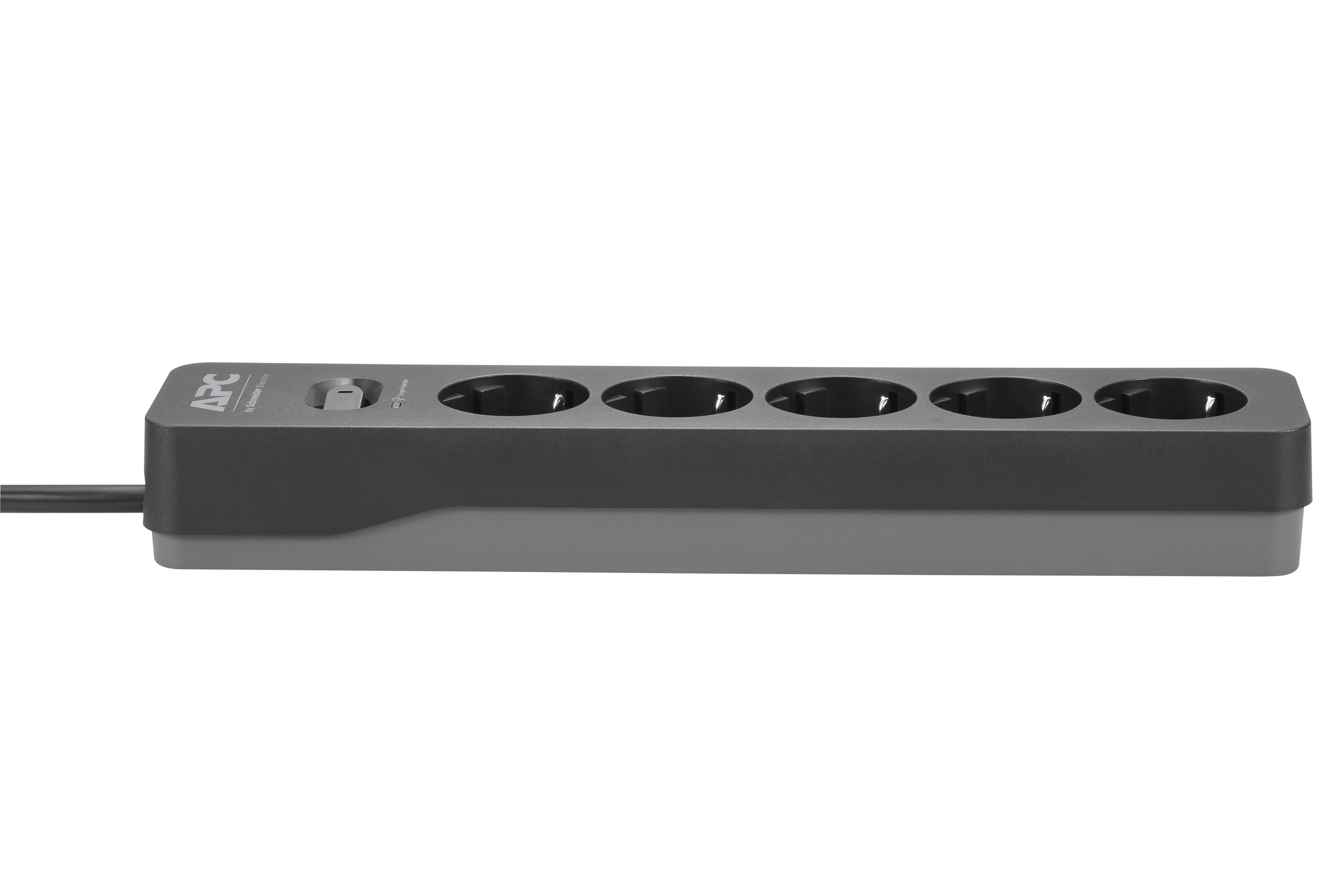 Rca Informatique - image du produit : APC ESSENTIAL SURGEARREST 5 OUTLET BLACK 230V GERMANY