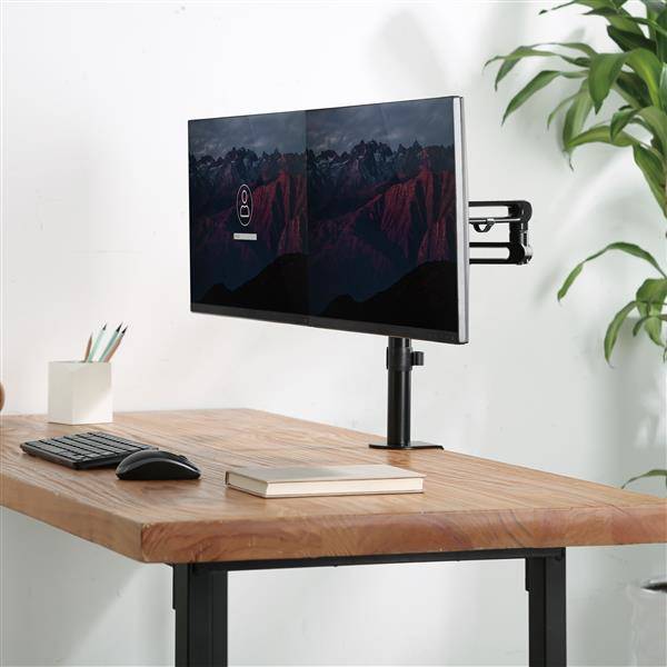 Rca Informatique - image du produit : DESK MOUNT DUAL MONITOR ARM FOR UP TO 32IN MONITORS DUAL SWIVEL