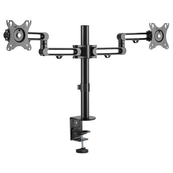 Rca Informatique - image du produit : DESK MOUNT DUAL MONITOR ARM FOR UP TO 32IN MONITORS DUAL SWIVEL