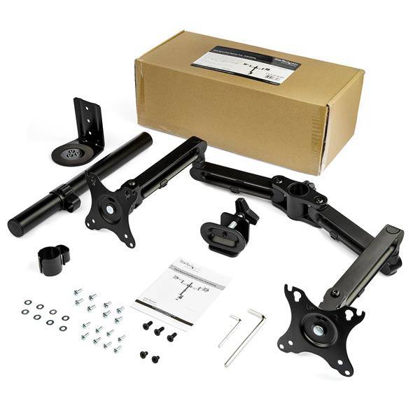 Rca Informatique - image du produit : DESK MOUNT DUAL MONITOR ARM FOR UP TO 32IN MONITORS DUAL SWIVEL