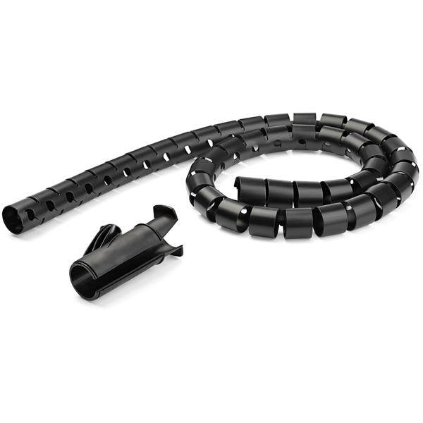 Rca Informatique - image du produit : SPIRAL CABLE MANAGEMENT SLEEVE 25MM X 1.5M /1X 4.9 - BLACK