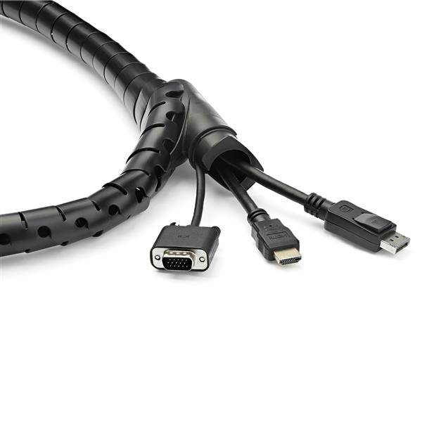 Rca Informatique - image du produit : SPIRAL CABLE MANAGEMENT SLEEVE 45MMX1.5M /1.8X4.9 - BLACK