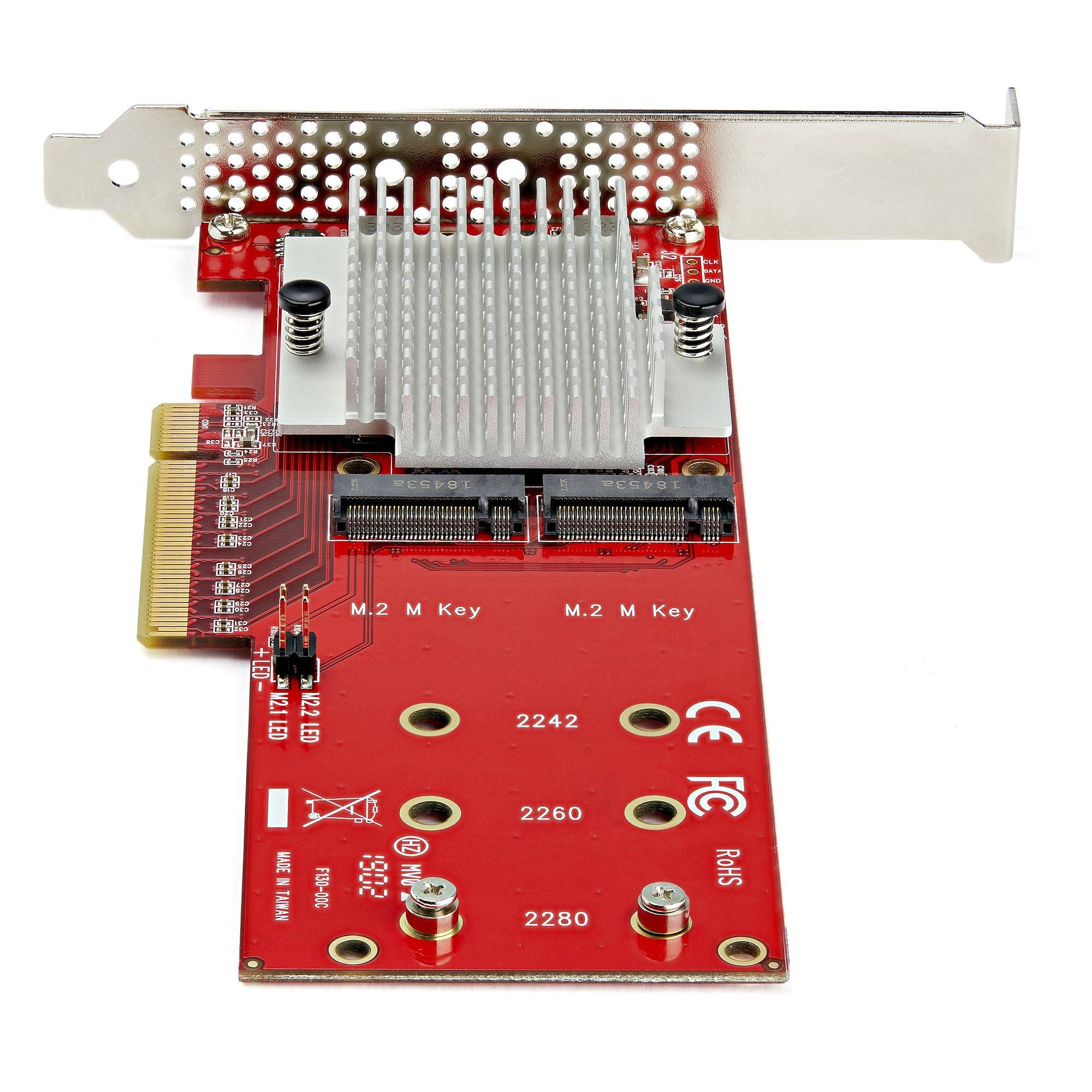 Rca Informatique - image du produit : X8 DUAL M.2 PCIE SSD ADAPTER FOR PCIE NVME / AHCI M.2 SSDS
