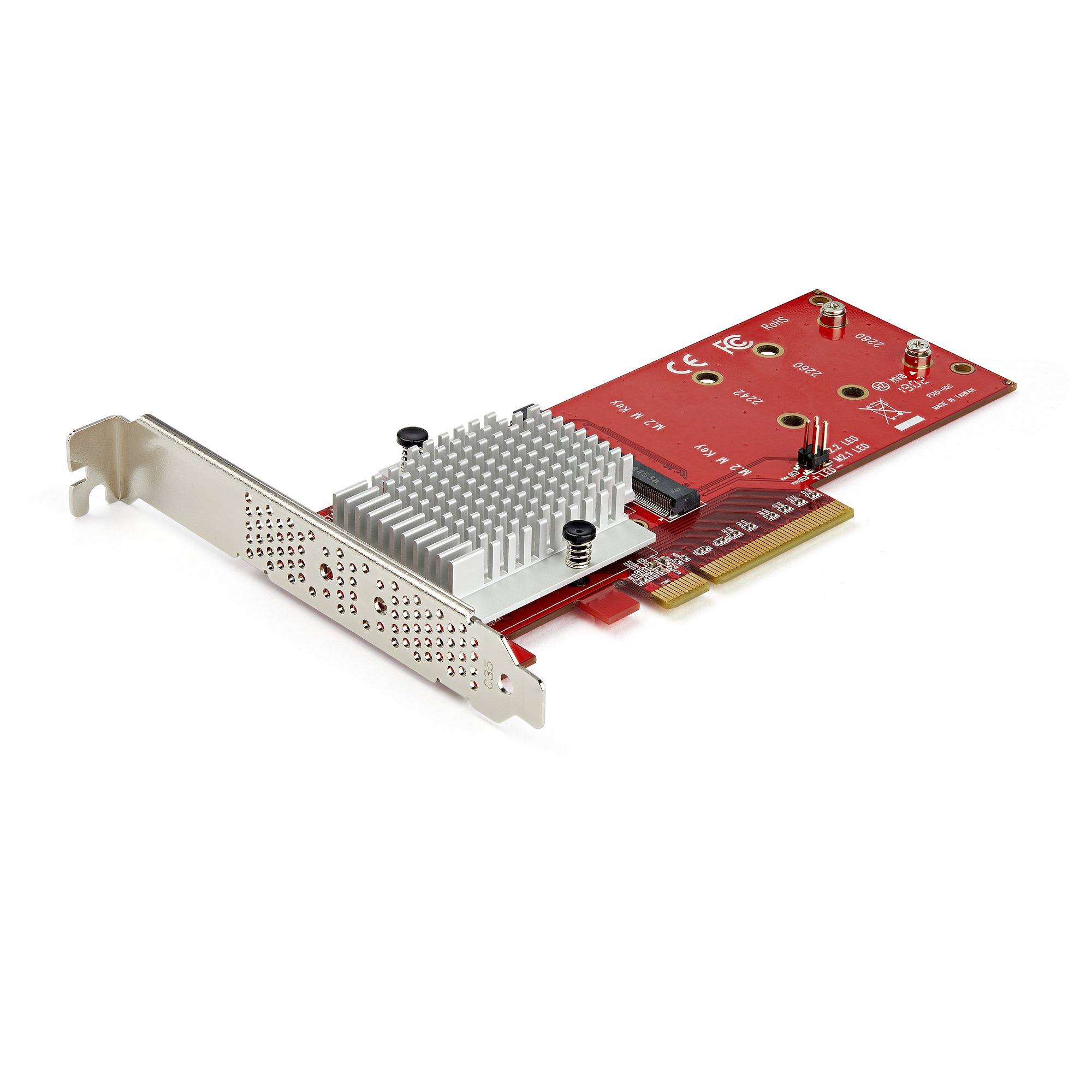 Rca Informatique - Image du produit : X8 DUAL M.2 PCIE SSD ADAPTER FOR PCIE NVME / AHCI M.2 SSDS
